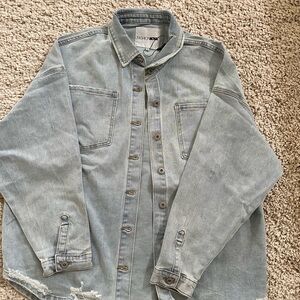 Fashionnova denim shacket.